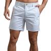 HOTIAN Pantaloncini da uomo chino, pantaloncini estivi, pantaloni corti, traspiranti, bermuda 6 pollici, cuciture interne, piatti, elasticizzati, corti, bianco, XXL