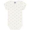 Petit Bateau A078R, Body manica corta con colletto Bimbo 0-24, Bianco Marshmallow/Multicolore, 18 mesi