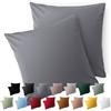 Blumtal Federe Cuscini Divano 50x50 cm - Set di Copricuscini per Divani in Microfibra a 2 Pezzi con Chiusura a Zip, certificati Oeko-Tex, extra morbidi e lavabili - Grigio