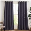 PONY DANCE Tende Soggiorno Moderne 2 Pezzi L 140 x A 245 cm Tenda Oscurante da Interno Curtains per Salotto Eleganti con Anelli Decorazione Casa, Viola Grigiastro