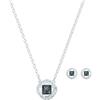 Swarovski Set Una Angelic, Grigio, Placcato rodio