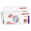 Meto Etichette prezzatrice (22x16 mm, rosso fluo, 2 linee, 6000 pezzi, permanente, per Meto, Contact, Sato, Hutner ecc.)