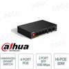 Dahua SG1006P - Switch Unmanaged Gigabit - 6 porte - 4 Porte PoE - 2 PorteRJ45 - Hi-PoE 60W- Dahua