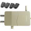 ARREGUI CI10D-AL Serratura di Sicurezza Invisibile per Porta con Allarme Antifurto | 4 Telecomandi, Serratura Elettronica per Porta | Serratura Wireless | Catenaccio Interno | Dorata