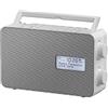 Panasonic RF-D30BTEG-W Radio Digitale DAB+ e Musica Wireless Bluetooth, Resistente agli Spruzzi, Stazione di Ricarica per Smartphone, FM, Equalizzatore, Altoparlante full-range, Sveglia, Timer, Bianco