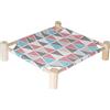 ETOPARS Cuccia Rialzata per Cani e Gatti, Lettino da Campeggio Portatile, Letto in Legno Antiscivolo Lavabile in Rete Traspirante per Estate
