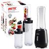 Imetec Personal e Sport Blender PB 100 Mini Frullatore con 2 Bottiglie Take-Away in Tritan BPA free, 4 Lame in Acciaio Inox, motore 22.000 giri/min, 2 coperchi a chiusura ermetica