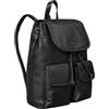 STILORD Grace Zaino Vintage Piccolo Pelle Zaino Porta PC 13,3 Pollici Zainetto Elegante Retro Daypack Zaino da Viaggio Borsa da Lavoro in Vero Cuoio Colore:nero