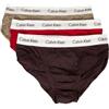 Calvin Klein Confezione 3 Slip Uomo tripack Mutande CK Articolo U2661G 3P Hip Brief, CAK PW PLM fsc bry elmnthtr w/wh WB, M