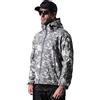 YuanDiann - Giacca softshell da uomo, per autunno e inverno, militare, in pile, foderata, impermeabile, con cappuccio, per escursionismo e caccia, ACU, XL