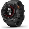 Garmin fēnix 7X Pro Solar, Smartwatch, Ricarica solare, 51mm, Torcia LED, Touchscreen 1,4, +30 Sport, GNSS multi-band, SpO2, Mappe, Musica, Garmin Pay, Autonomia 37 giorni (Slate Gray & Black)