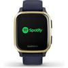 Garmin Venu Sq Music, Smartwatch GPS Sport con Lettore Musicale, Monitoraggio della Salute e Garmin Pay, Blu (Blu/Oro)