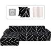 Lydevo Copridivano con Penisola Elasticizzato,Copridivano Angolare a Sinistra/Destra Universale con 2 Federi,Fodere Divano Penisola Forma di L,Chaise Longue Sofa Cover(3 Posti+3 Posti,Linea Nera)