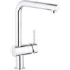 Grohe Minta rubinetto da cucina, bassa pressione, estraibile, orientabile, 31397000, Minta cromo [Rubinetteria da Cucina > Rubinetti da Cucina]