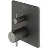 Mariner Eden coaxial square termostatico per 2 uscite, squadrato, EDE2802-GR, Eden coaxial grafite opaco [Rubinetteria Bagno > Rubinetteria Doccia]