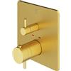 Mariner Eden coaxial square termostatico per 2 uscite, squadrato, EDE2802-OB, Eden coaxial oro spazzolato [Rubinetteria Bagno > Rubinetteria Doccia]