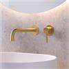 Mariner Logica rubinetto lavabo a parete proiezione: 250 mm, incluso corpo incasso smart, LOG1111-OB+INT0055-00+BOT0258-OB, Logica oro spazzolato [Rubinetteria Bagno > Rubinetteria Lavabo]