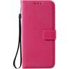 LENGRACE Cover per Samsung Galaxy A20E Custodia a Libro Portafoglio in Pelle,Protezione Flip Case con Porta Carte Antiurto Custodia per Samsung Galaxy A20E-Rosa Rossa