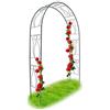 BAKAJI Arco Da Giardino Supporto Per Rose Piante Rampicanti In Metallo 153 x 35 x 233H cm Colore Verde Scuro