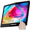 Magedok OLED Monitor Portatile 2k 13,3'' Monitor Touch Portatile, Monitor Portatile USB C, 54000:1, QHD, 100% DCI-P3 1ms Schermo Portatile per Laptop, Smartphone, Console di Gioco, ecc.