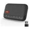 Nuroum A15 Altoparlante da conferenza Bluetooth con 4 microfoni, 360° con riduzione del rumore, riduzione del rumore, collegamento tramite Bluetooth/dongle/USB-A/C, per ufficio e home office, grigio