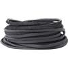 GORGECRAFT 5m*3mm*2mm Cordoncino di Cuoio Piatto Nero Strisce di Vera Pelle Corde di Pelle Bovina Corda Intrecciata per Artigianato Fai-Da-Te Collane Bracciali Cavigliere Portachiavi Creazione