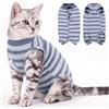 CITÉTOILE Body Gatto Postoperatorio Tuta di Recupero Antilamido Blu XS | Body Antilamido per Sterilizzazione e Ferite Addominali, Maglia Medica Traspirante, Sostituto del Collare Elisabettiano