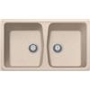Plados SP0862-94 Lavello 2 Vasche 86 x 50 cm Serie Spazio 86 - 20 finitura 94 ULTRAGRANIT AVENA