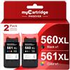 MYCARTRIDGE PHOEVER 560 561 Cartucce XL PG-560XL CL-561XL Multipack di ricambio per cartucce Canon 560 560 PG 560 XL nero e CL 561 XL per stampante TS5350 TS5351 TS5352 TS5353 TS7451