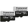 TRANSCEND MEMORY CARD 64GB microSD w/ adapter U1, High Endurance