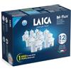 LAICA bi-flux 12 Filtri Acqua - Riduce Cloro, Calcare e Metalli Pesanti