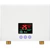 Mulcort Scaldabagno istantaneo 3KW Mini scaldabagno elettrico senza serbatoio a parete con display a LED Regolazione della temperatura a 3 livelli Telecomando per cucina di casa Bagno