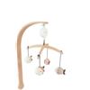 BAMBOOM Giostrina In Legno Musicale Con Toys A Maglia Di Bambù Fish Pink Bamboom