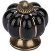 mumisuto Pomelli Vintage, Pomelli per Mobili in Ceramica a Forma di Zucca, Pomelli per Cassetti con Viti, per Porte Armadietti Cassetti e Guardaroba Accessori Mobili, 40mm, Multicolore