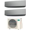 Fujitsu Climatizzatore Condizionatore GENERAL FUJITSU Dual split 9+9 serie KETA SILVER Inverter con AOHG14KBTA2 R-32 WI-FI OPTIONAL 9000+9000
