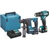 Makita CLX235SMJ Kit combo 12V max Trapano + Tassellatore 2x 4Ah e caricatore