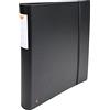 Exacompta - 51234E - 1 Raccoglitore Exabinder con Bloc-Notes e Chiusura con Elastico - 4 Anelli a D 30 mm - Dorso 50 mm - Dimensioni Esterne: 32x29 cm - Per Formato A4 Maxi - Colore nero