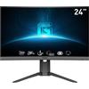 MSI Monitor PC Gaming Curvo 23.8 Full HD Display LCD 1920 x 1080 Pixel Luminosità 250 cd/m2 Risposta 1 ms HDMI DisplayPort colore Nero - G24C6P E2