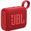 JBL GO 4 Speaker Bluetooth Portatile Altoparlante Wireless con Design Compatto Waterproof e Resistenza alla Polvere IP67 fino a 7 h di Autonomia USB Compatibile con App Portable Rosso