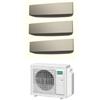 Fujitsu Climatizzatore Condizionatore GENERAL FUJITSU Trial Split 9+12+12 Serie KETA SILVER Inverter Con AOHG30KBTA4 R-32 WI-FI OPTIONAL 9000+12000+12000