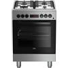 BEKO FSE62110DXF CUCINA 60X60 4 FUOCHI A GAS FORNO ELETTRICO VENTILATO 66LT -A