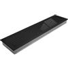 KRATKI Griglia di ventilazione KRATKI FRESH | 17 x 70 cm | Nero | Griglia aria calda con lamelle in acciaio | Griglia di scarico per ventilazione camino | Per ogni tipo di interno