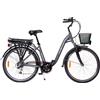 SMARTWAY Bicicletta Elettrica e-bike 25 km/h 26" Grigio - BIKE-C4-L1SC-G C4