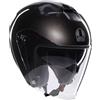 AGV - IRIDES E2206, Casco Moto Jet, Unisex, Assorbimento del Sudore, Visiera Antigraffio e Anti-UV, Asfalto Grey, S