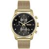 BOSS Orologio con Cronografo al Quarzo da Uomo Collezione SKYMASTER con Cinturino in Maglia Metallica in Acciaio Inossidabile di Colore Dorato - 1513838