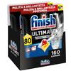 Finish Ultimate Infinity Shine Pastiglie Lavastoviglie, 160 Capsule Lavastoviglie al Limone, Pastiglie per Lavastoviglie contro lo Sporco e i Residui Incrostati