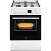 Electrolux LKK640200W - Cucina a gas con forno elettrico 60x60 cm Classe A Bianco