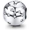 La Menars LaMenars Ciondolo Segno Zodiacale Originale Charm in argento Sterling 925 Compatibile con Braccialettie Collane Pandora Chamilia e Europei (Gemelli: 5.21-6.21)