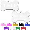 ibera gifts - Medaglietta Cane Personalizzata a Forma di Osso, Perfetta per Animali di Taglia Media e Grande, Targhetta Cane con Incisione, Medaglietta Gatto Personalizzata (Argento, Nessun Disegno)