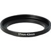 vhbw anello adattatore step-up da 37 mm a 43 mm compatibile con obiettivo fotocamera - Adattatore filtro, metallo, nero